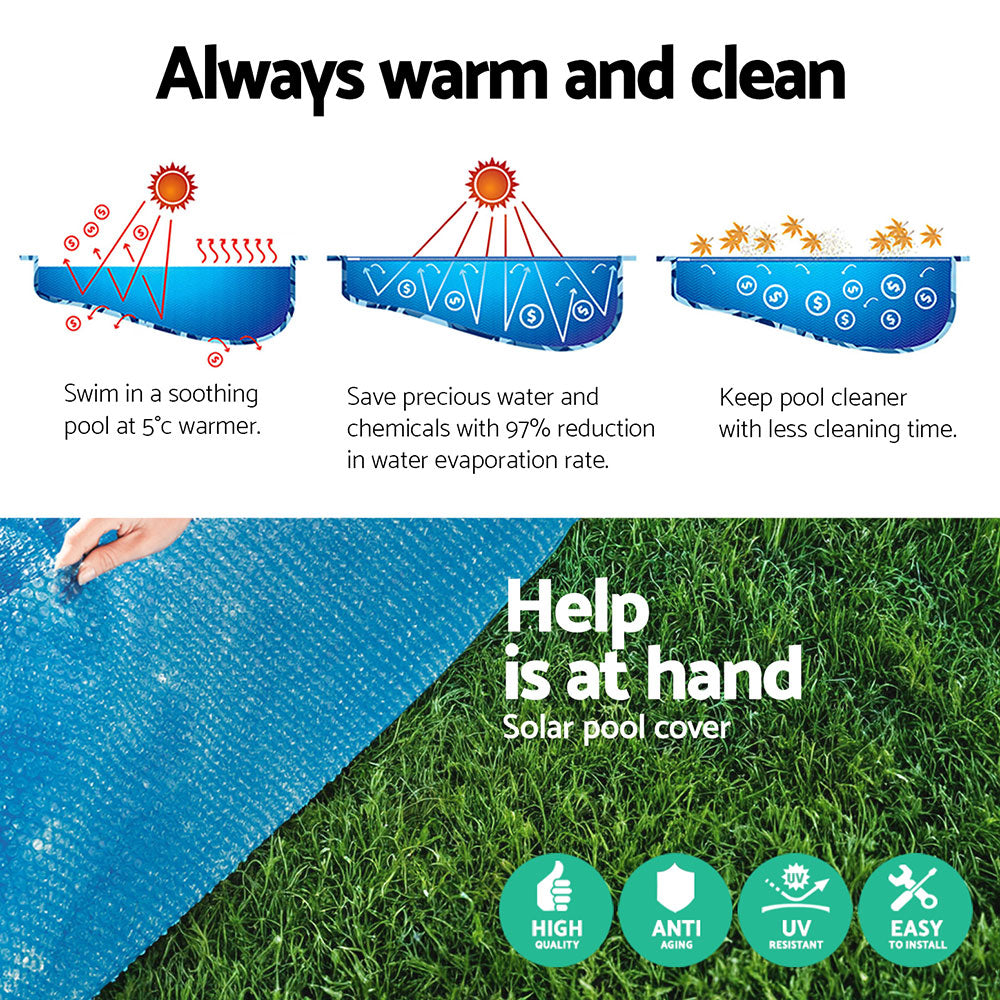 Bestway Pool Cover Solar Fits 4.17m Round Above Ground Swimming Pool Blanket 6