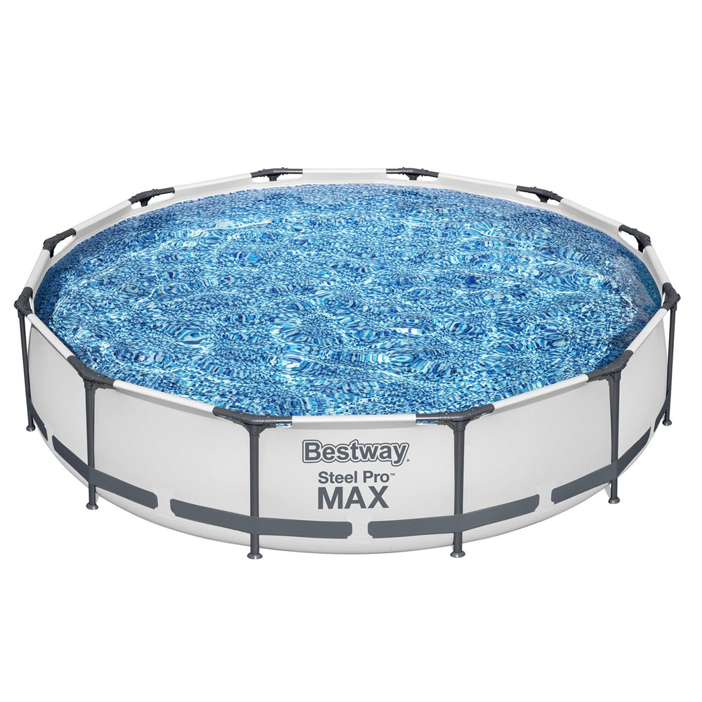 Bestway Swimming Pool 366x76cm Steel Frame Round Above Ground Pools w/ Filter Pump 6473L 3