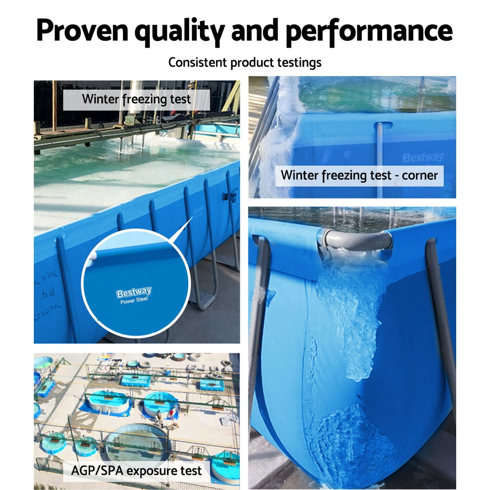 Bestway Swimming Pool 400x211x81cm Steel Frame Above Ground Pools 5700L 6