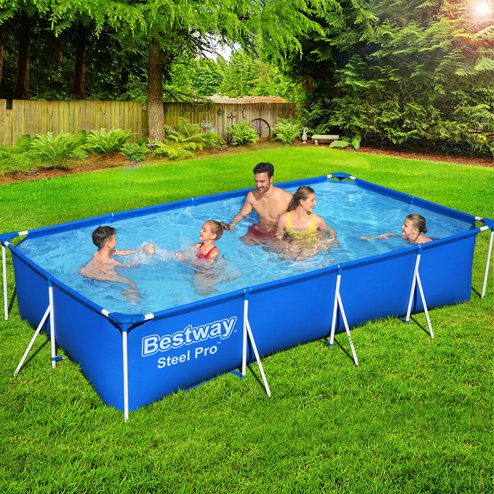 Bestway Swimming Pool 400x211x81cm Steel Frame Above Ground Pools 5700L 8
