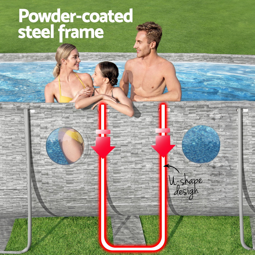 Bestway Swimming Pool 549x274x122cm Steel Frame Above Ground Pools Filter Pump Ladder 13430L 5