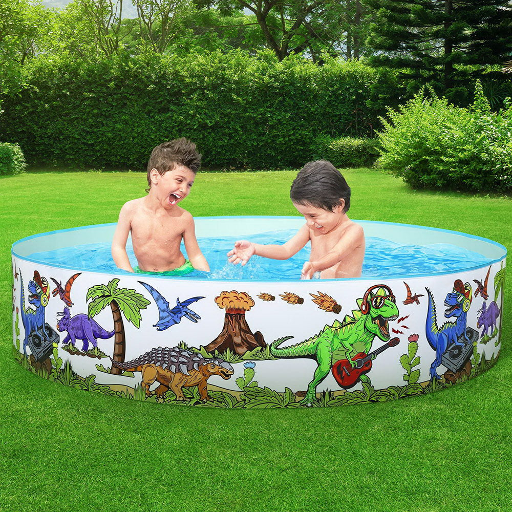 Bestway Kids Pool 183x38cm Round Above Ground Rigid Swimming Pools Dinosaur 946L 6