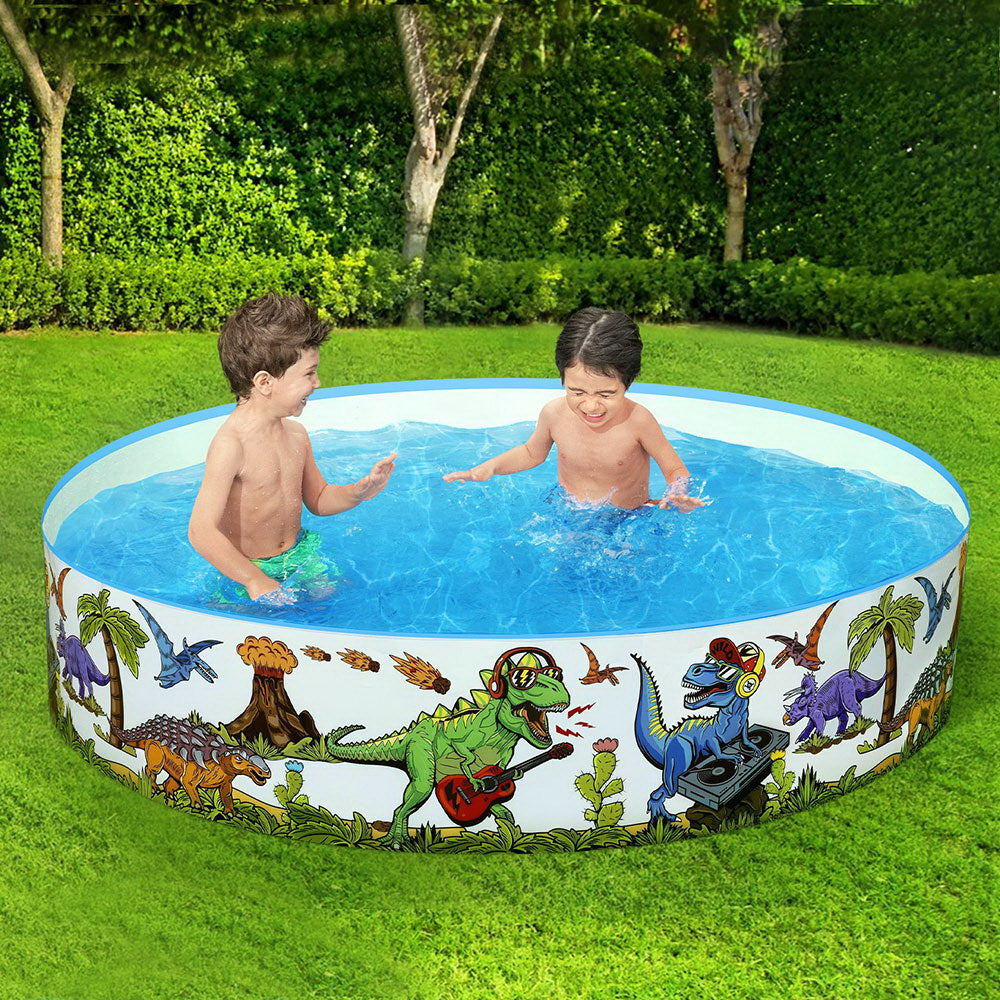 Bestway Kids Pool 183x38cm Round Above Ground Rigid Swimming Pools Dinosaur 946L 8