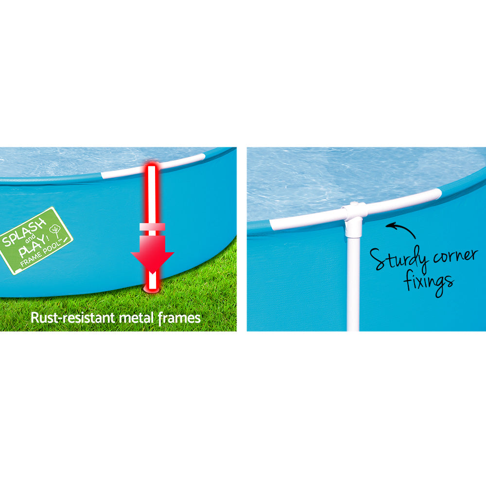 Bestway Kids Pool 152x38cm Round Steel Frame Swimming Pools Above Ground 580L 3