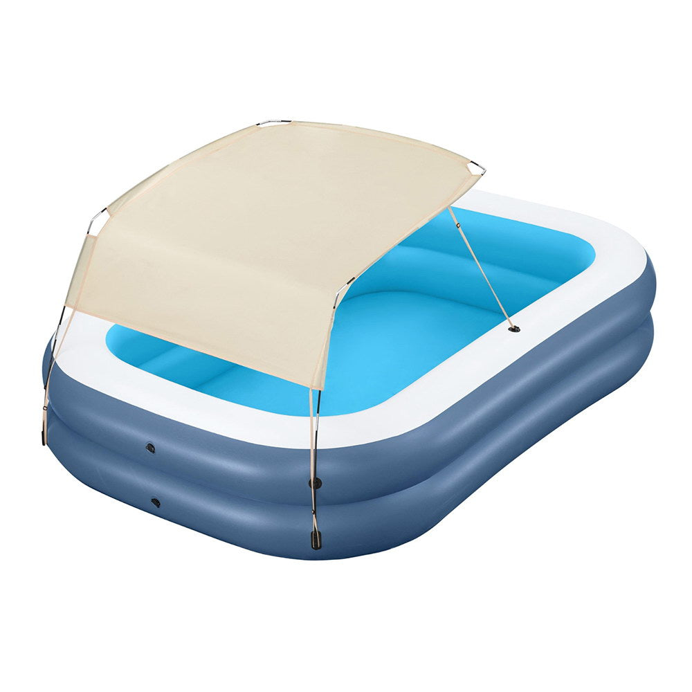 Bestway Kids Inflatable Pool Above Ground Splash Pool with Sunshade 254x178cm 3