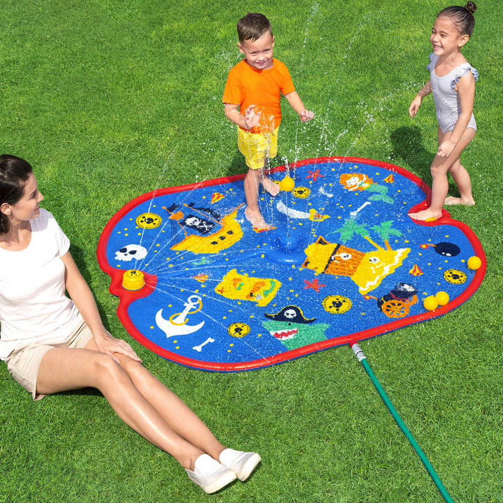 Bestway Kids Splash Pad Pool Sprinkler Spray Play Mat Water Fun Toys 170cm x140cm 5