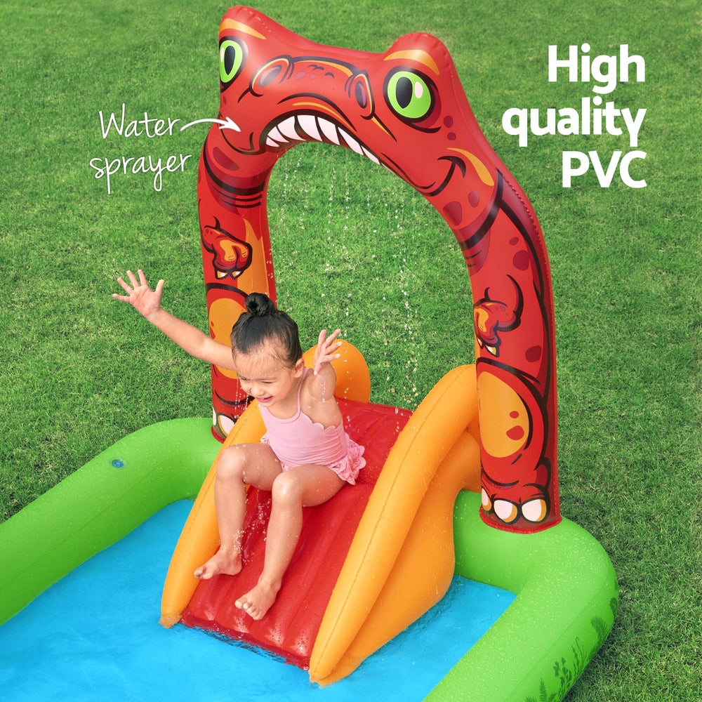 Bestway Kids Inflatable Play Splash Pool with Slide Ball Tossing Toys 242x140cm 4