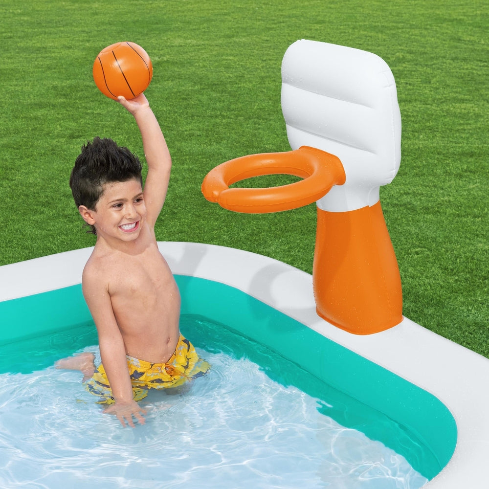 Bestway Kids Inflatable Pool Above Ground Play Pools Basketball Hoop 251x168cm 5