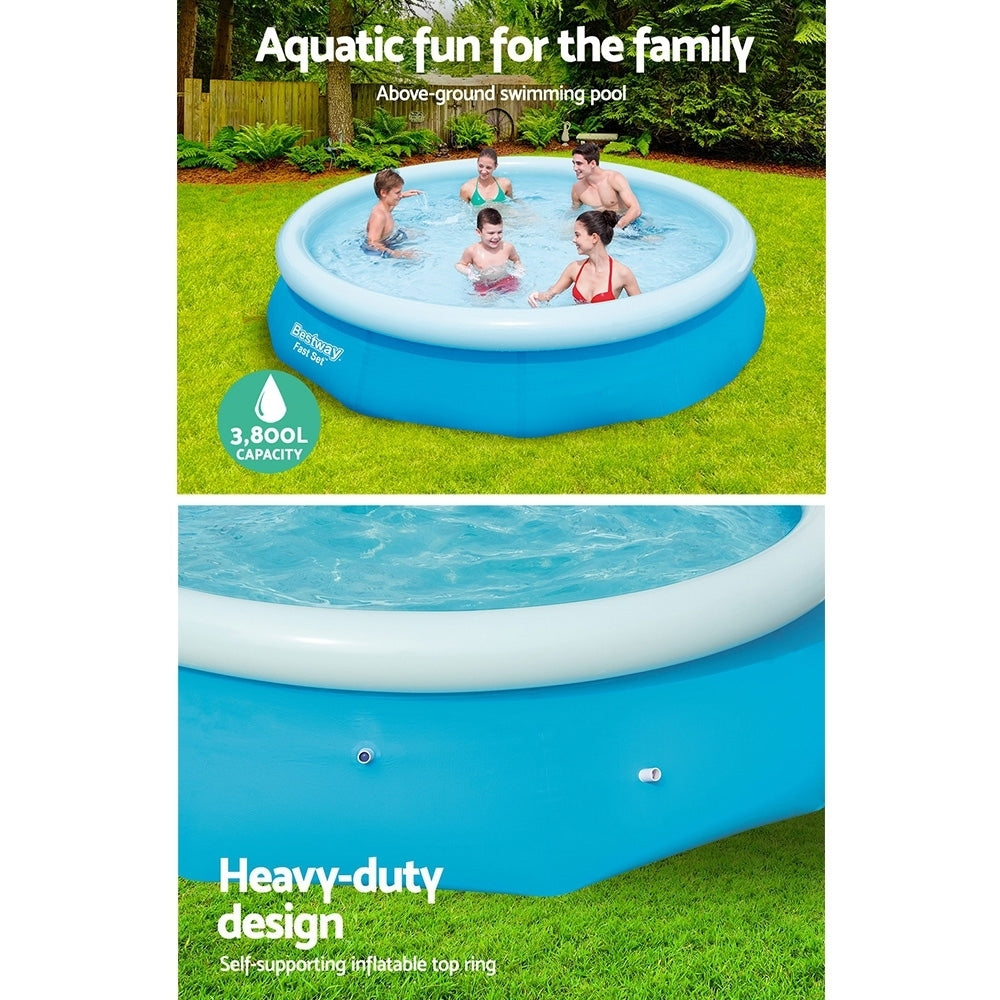Bestway Swimming Pool 305x76cm Above Ground Round Inflatable Pools 3800L 4
