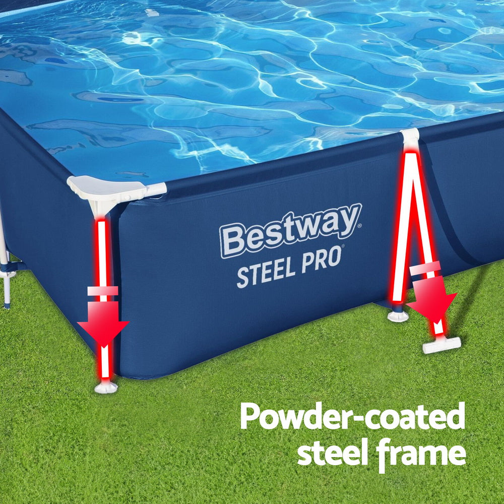 Bestway Swimming Pool 300x201x66cm Steel Frame Above Ground Pools 3300L 5