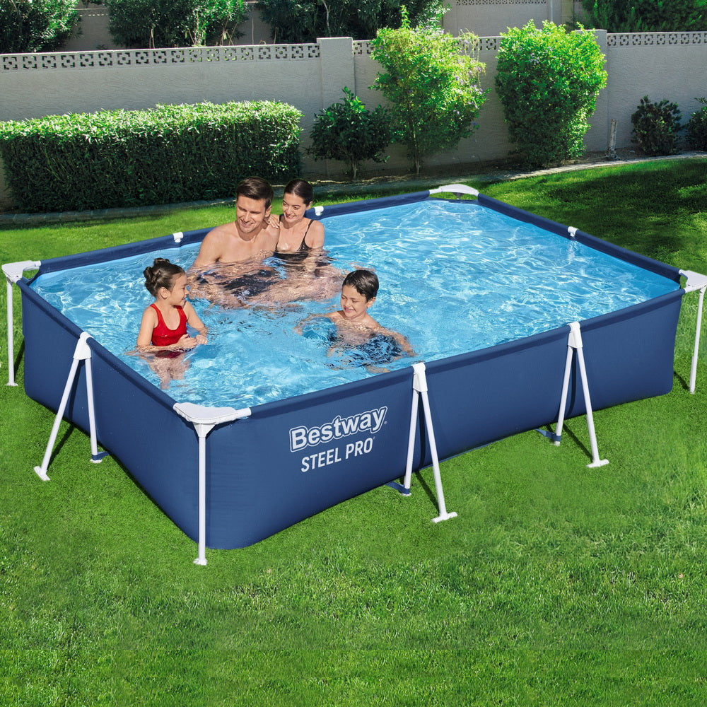 Bestway Swimming Pool 300x201x66cm Steel Frame Above Ground Pools 3300L 7