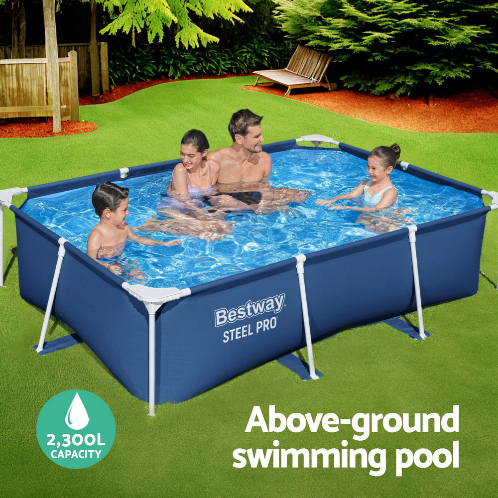 Bestway Swimming Pool 259x170x61cm Steel Frame Above Ground Pools 2300L 4