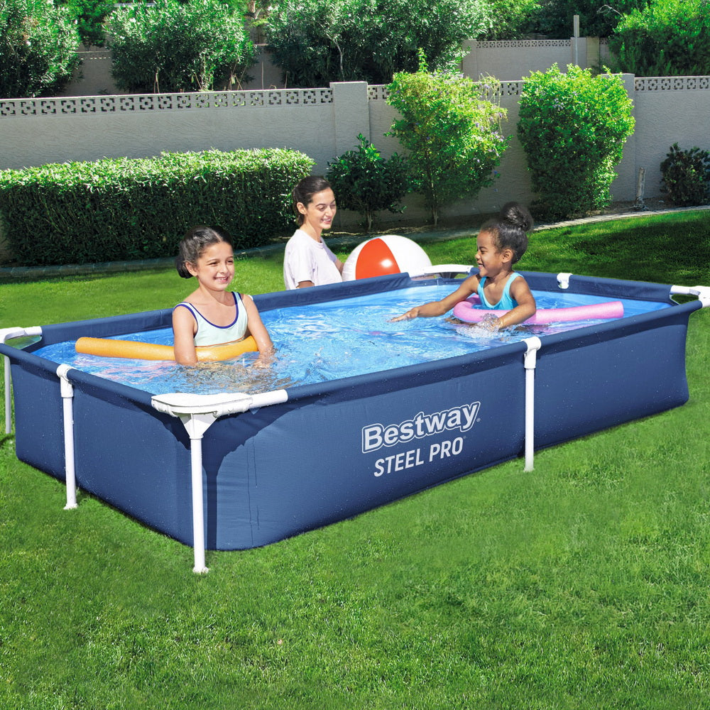 Bestway Swimming Pool 221x150x43cm Steel Frame Above Ground Pools 1200L 7