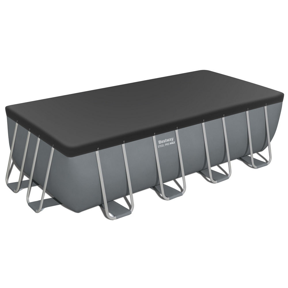 Bestway Swimming Pool Steel Frame Pool Set w/ Filter Pump Ladder Cover 488x244cm 4