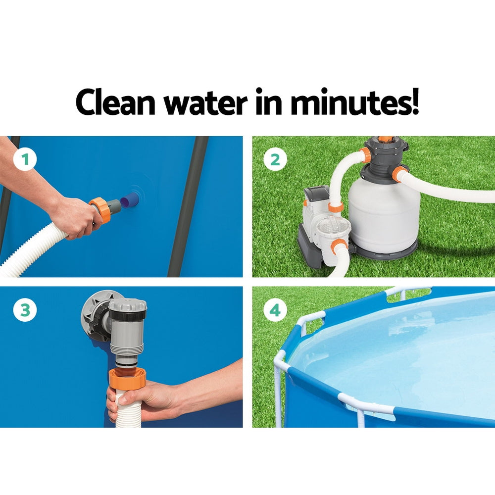 Bestway Pool Pump Sand Filter 2200GPH 8327L/H Pools Flowclear Filters 4