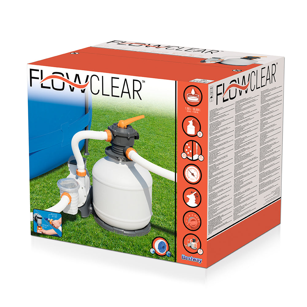 Bestway Pool Pump Sand Filter 3000GPH 11355L/H Pools Flowclear™ Filters 3