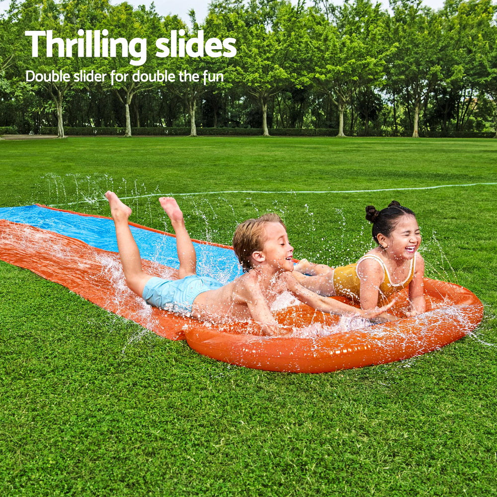 Bestway Water Slide Kids Slip 488cm Dual Slides Inflatable Splash Pad 4