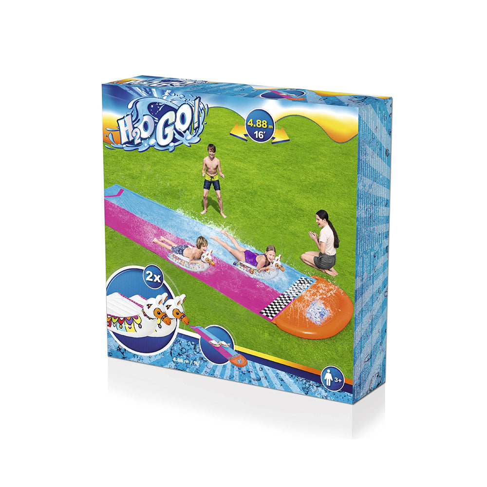 Bestway Water Slide Slip Kids 488cm Dual Slides Splash Pad 3