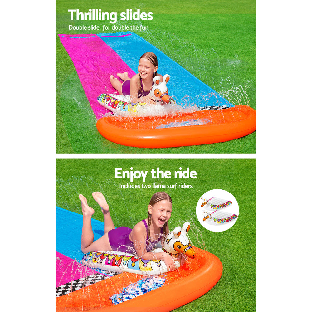 Bestway Water Slide Slip Kids 488cm Dual Slides Splash Pad 4