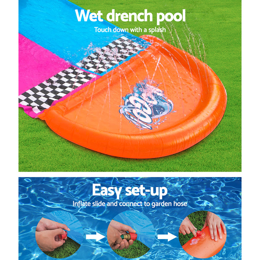 Bestway Water Slide Slip Kids 488cm Dual Slides Splash Pad 6