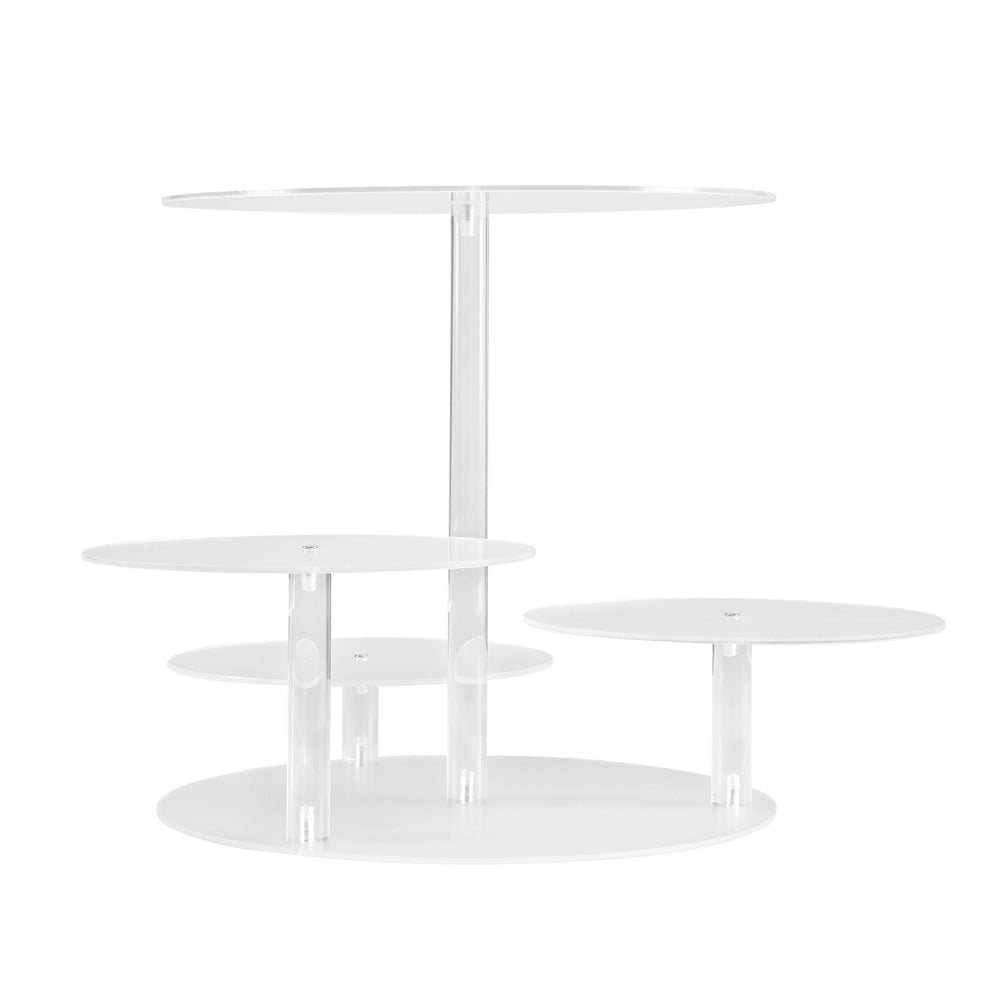5-Star Chef Cake Stand 5 Tiers Acrylic Holder Display Round Clear Wedding Party 3