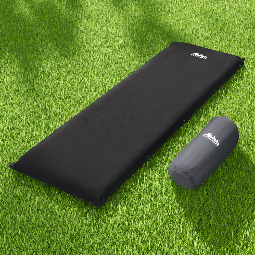 Weisshorn Self Inflating Mattress Camping Sleeping Mat Air Bed Pad Single Black 7