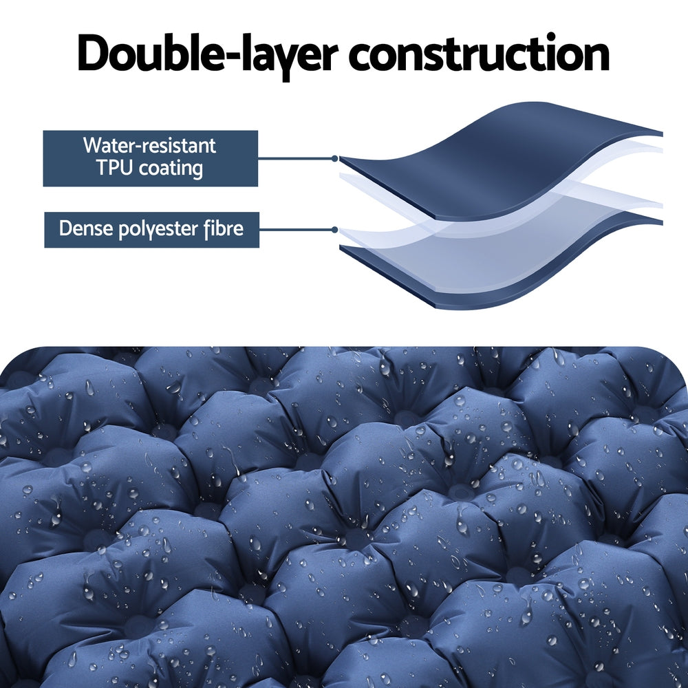 Weisshorn Self Inflating Mattress Camping Sleeping Mat Air Bed Single Pillow Bag 5