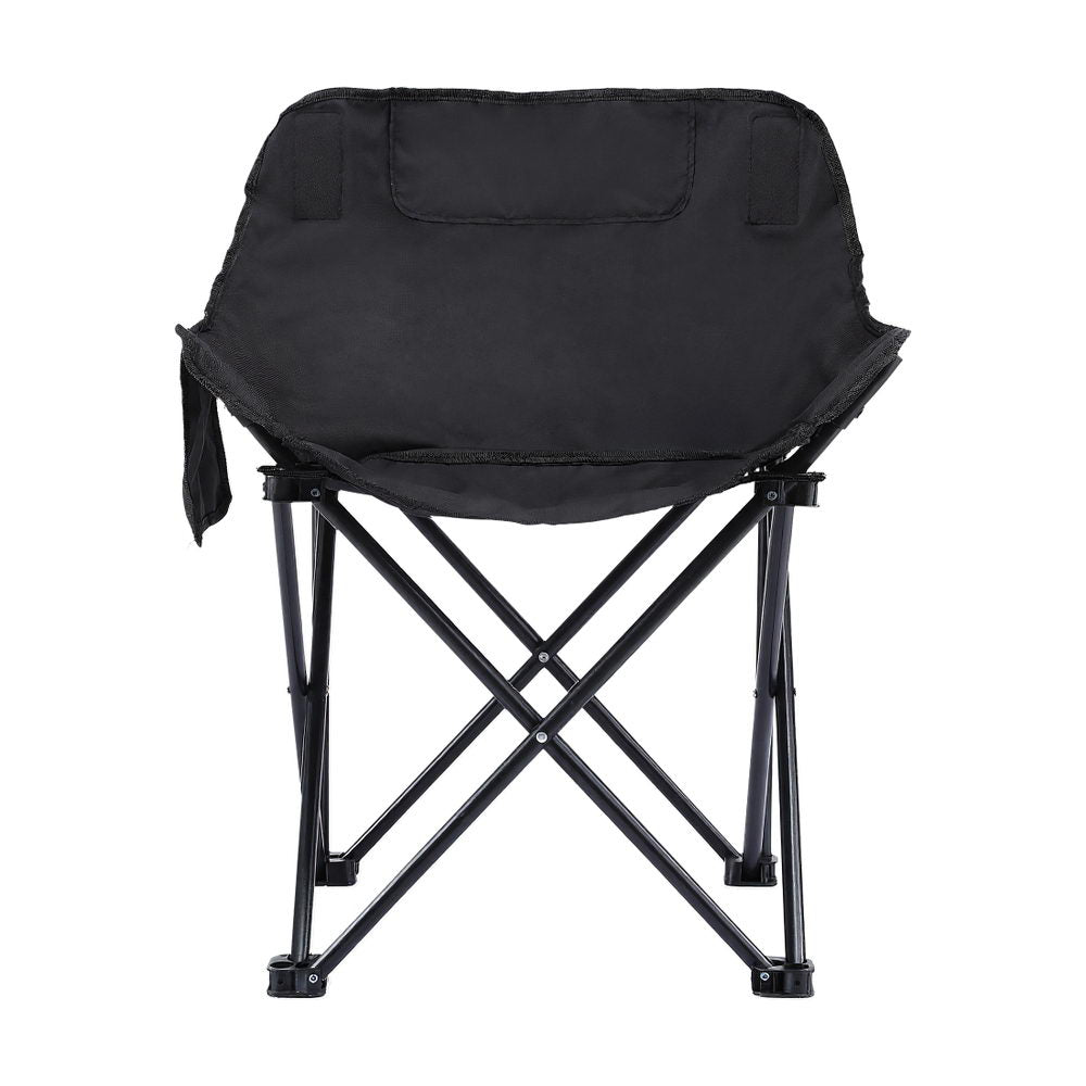 Weisshorn Folding Camping Moon Chair Portable Seat Weight Capacity 120KG Black 3