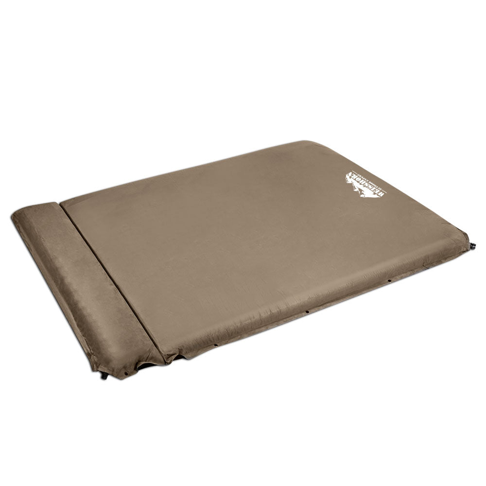 Weisshorn Self Inflating Mattress 10CM Camping Sleeping Mat Air Double Coffee 3