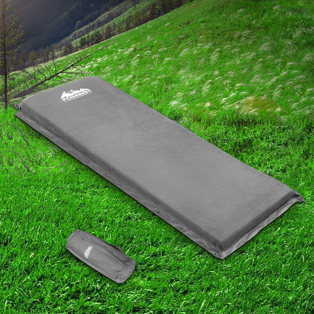 Weisshorn Self Inflating Mattress Camping Sleeping Mat Air Bed Single Grey 8
