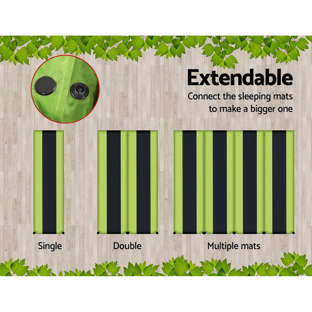 Weisshorn Self Inflating Mattress Camping Sleeping Mat Air Bed Pad Double Green 3