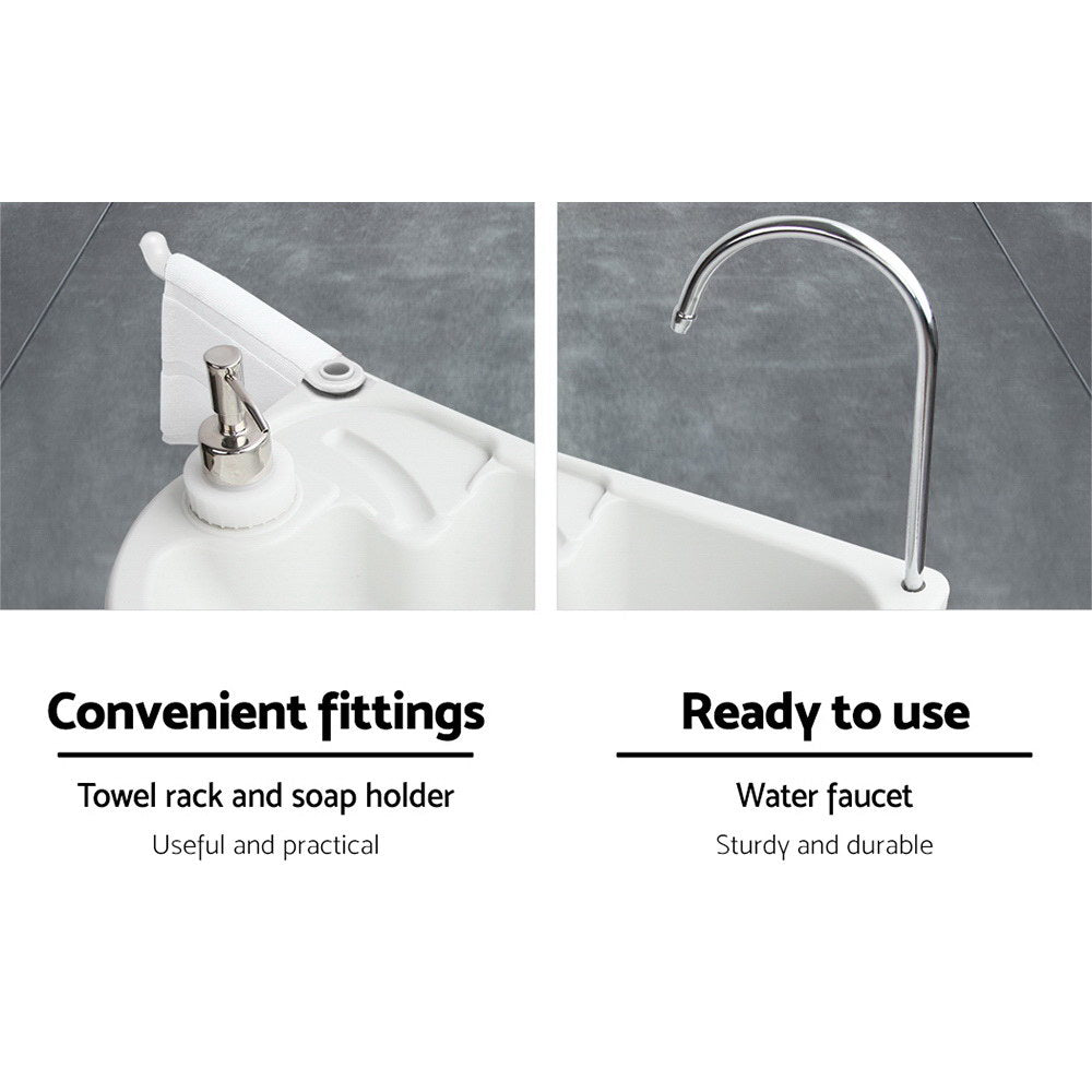 Weisshorn Camping Basin Portable Hand Wash Sink Stand 43L Capacity 3