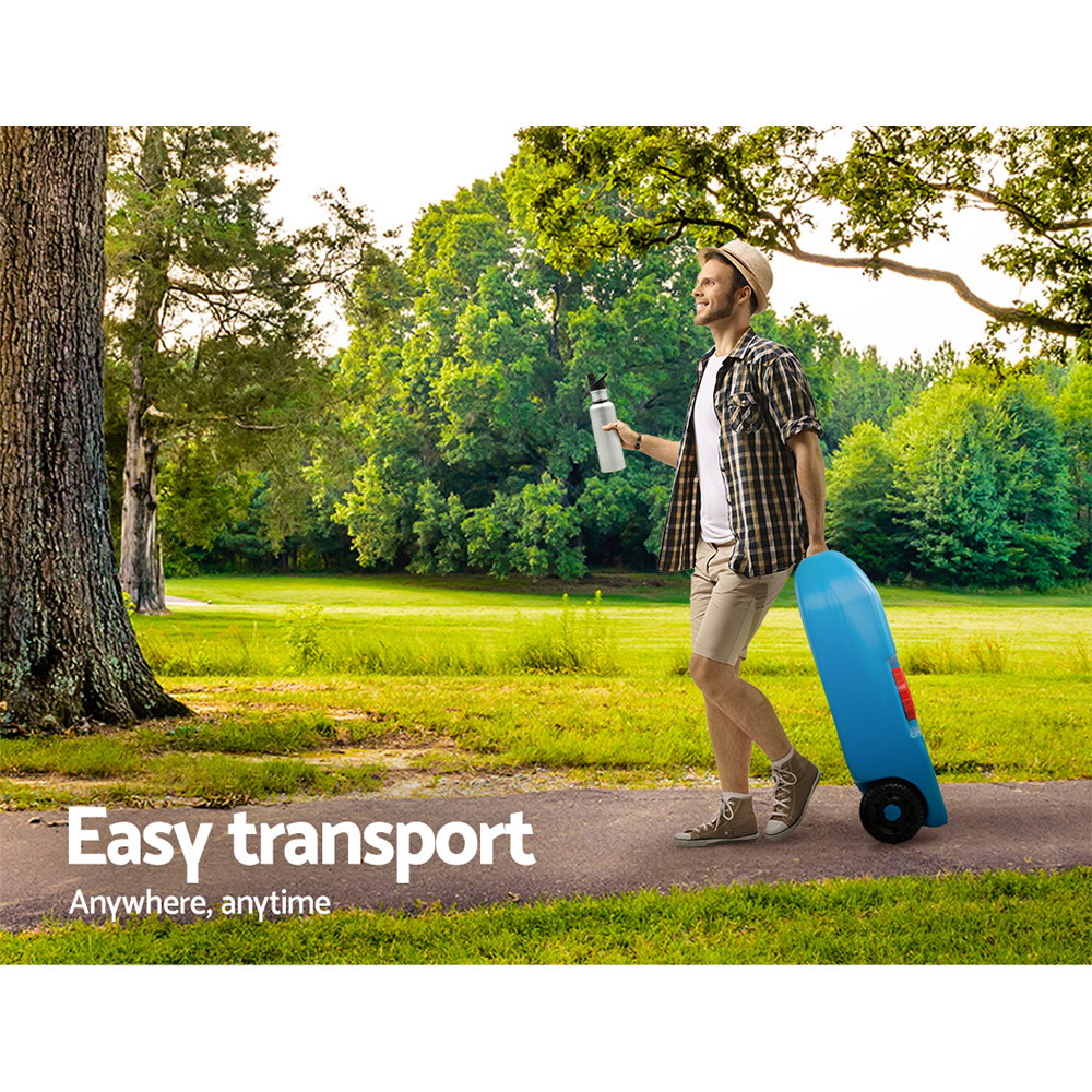 Weisshorn 40L Portable Wheel Water Tank Camping Caravan Storage Blue 4