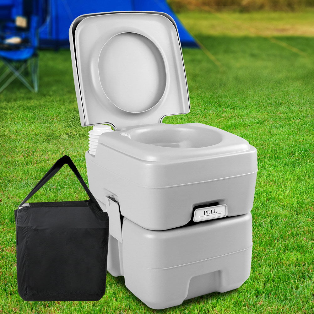 Weisshorn 20L Portable Camping Toilet Outdoor Flush Potty Boating With Bag 7