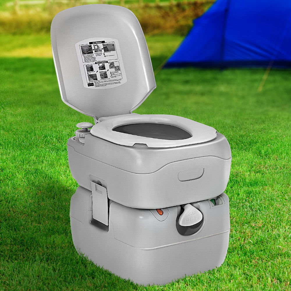 Weisshorn 22L Portable Camping Toilet Outdoor Flush Potty Boating 8