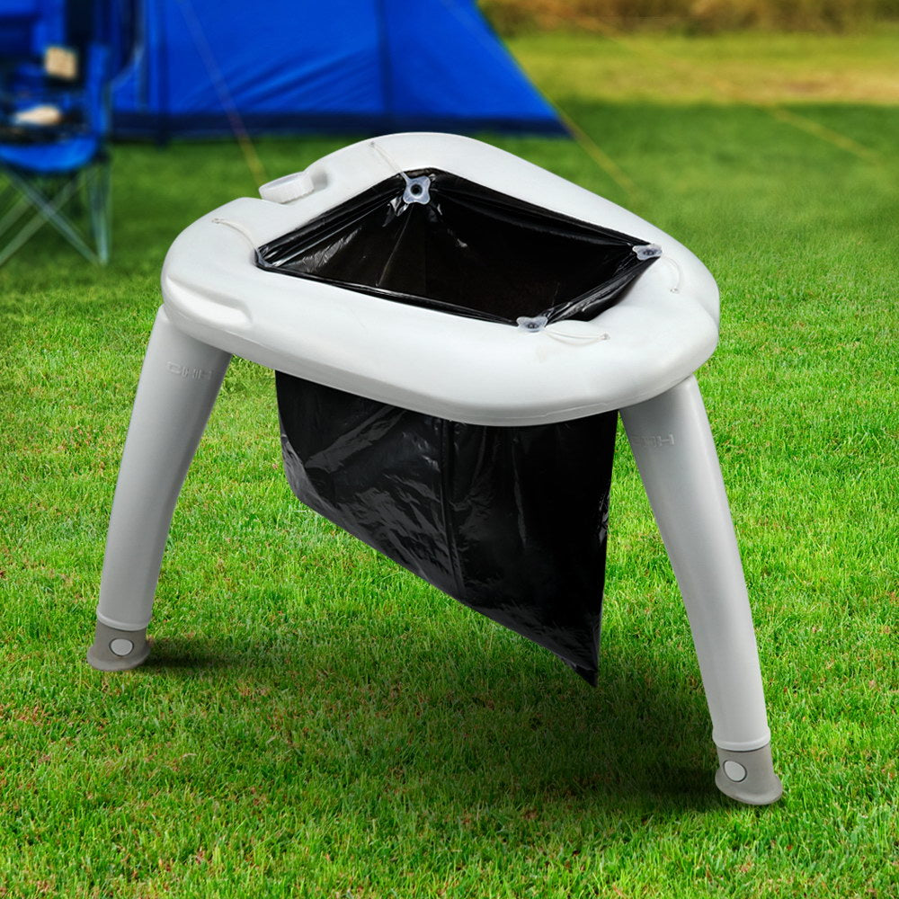 Weisshorn Portable Folding Toilet Camping Outdoor Caravan Plastic Bag 7