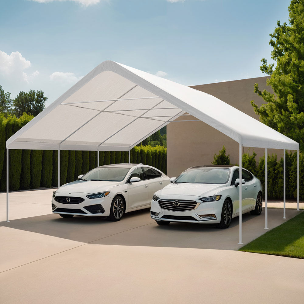 Instahut Carports 6x6m Carport Kits Steel Shelter Gazebo Canopy Garage Portable Garden Shed 7