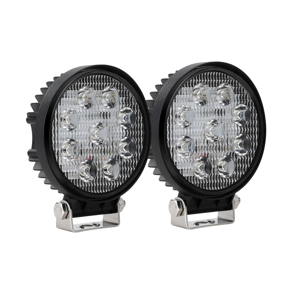 Giantz Pair LED Driving Lights 4.5 Inch Flood Spot Lights Car Truck SUV 12V 24V 3