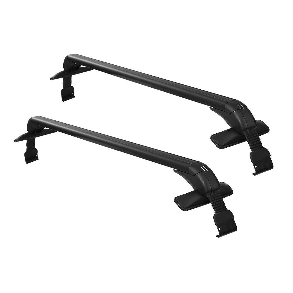 Universal Car Roof Rack Cross Bars 90cm Aluminium Adjustable Lockable 45kg Clamps 3