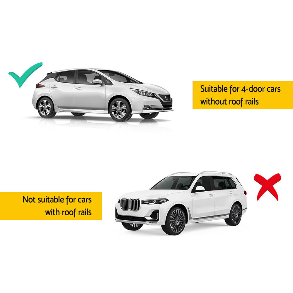 Universal Car Roof Rack Cross Bars 90cm Aluminium Adjustable Lockable 45kg Clamps 4