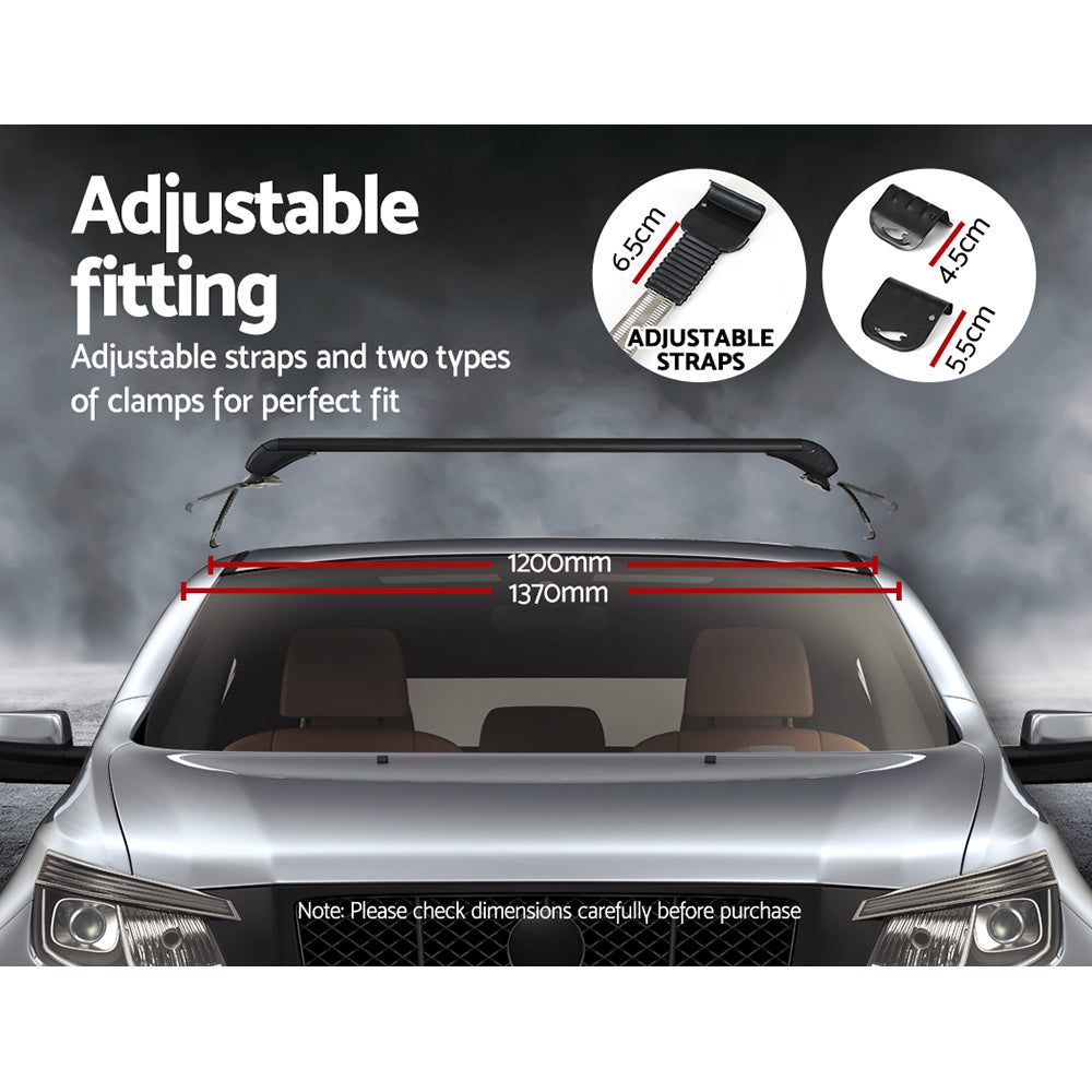 Universal Car Roof Rack Cross Bars 90cm Aluminium Adjustable Lockable 45kg Clamps 6