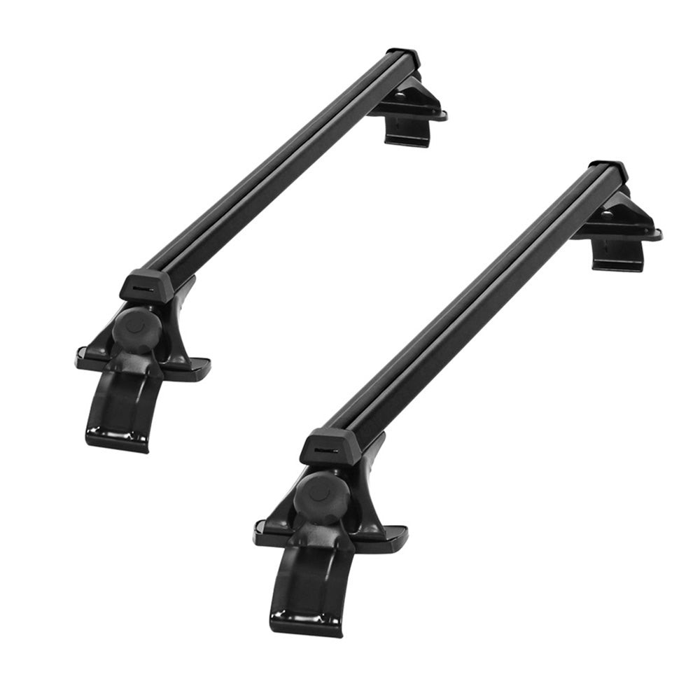 Universal Car Roof Racks Pod Aluminium Cross Bars Brackets 145cm Black 3