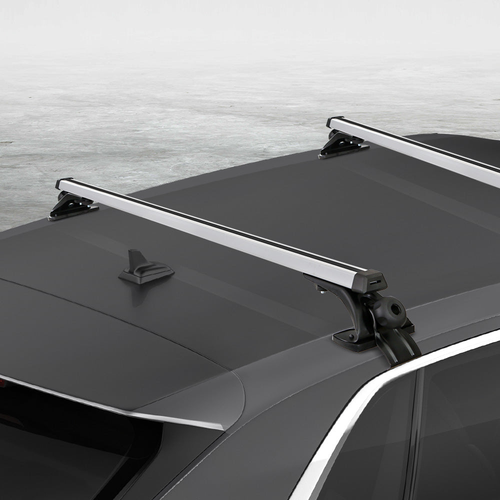 Universal Car Roof Racks Pod Aluminium Cross Bars Brackets 145cm Silver 7