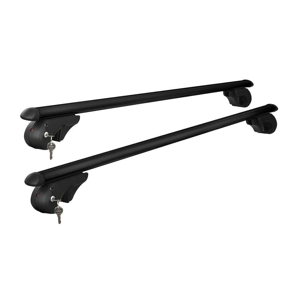 Universal Car Roof Racks Pod Aluminium Cross Bars Adjustable 108cm Black 3