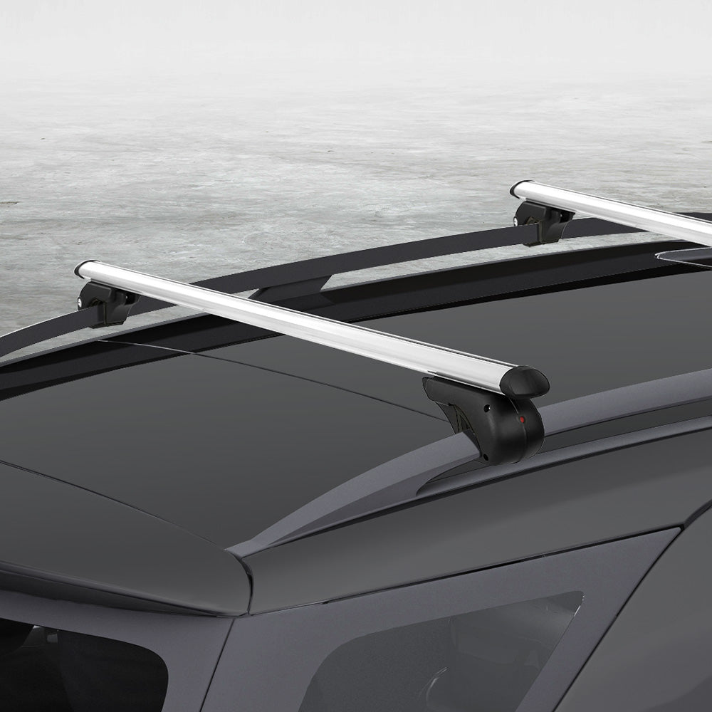 Universal Car Roof Racks Pod Cross Bars Aluminium Adjustable 123cm Sliver 7