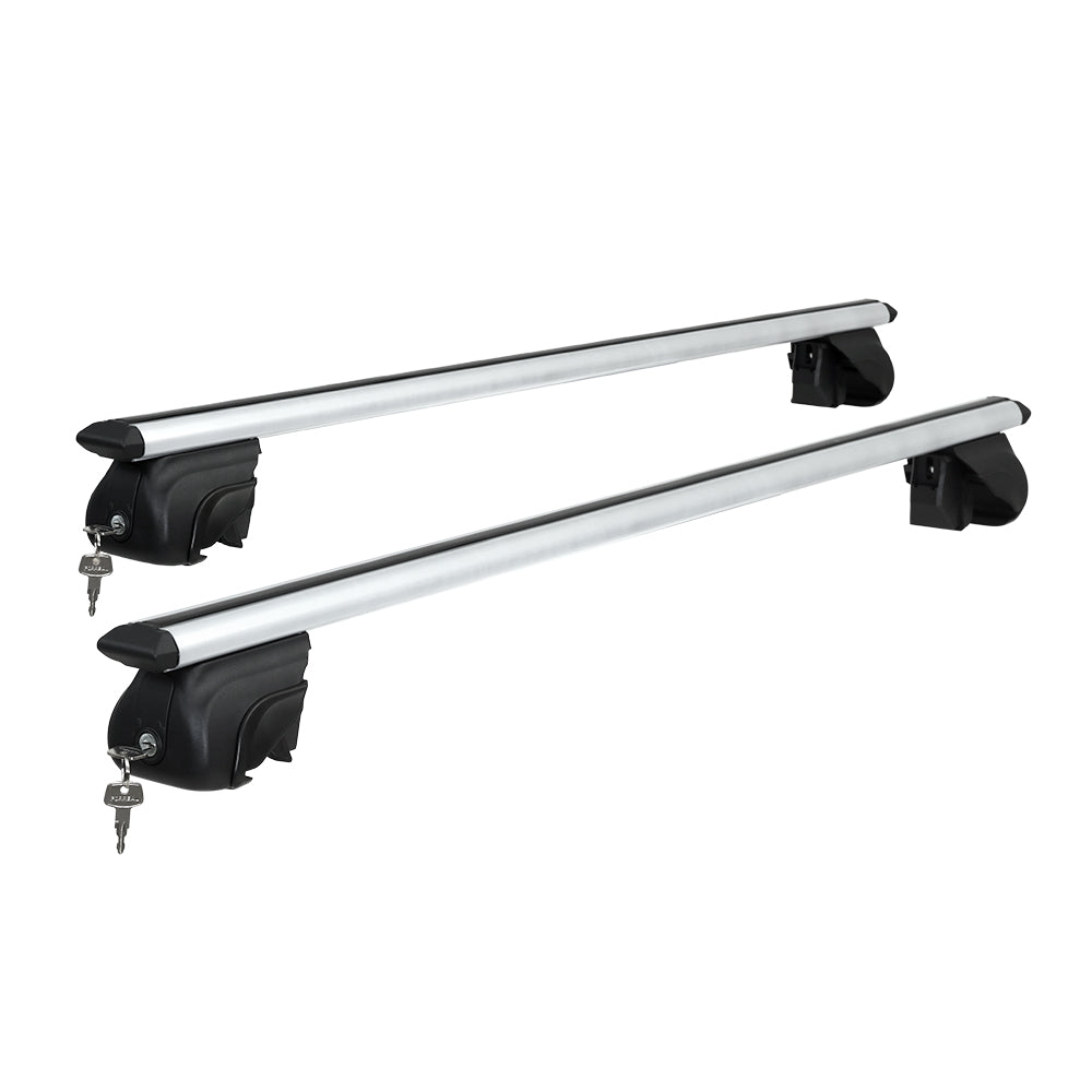 Universal Car Roof Racks Pod Aluminium Cross Bars Upgraded Holder 111cm Silver 3