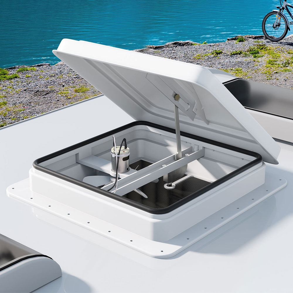 Weisshorn Caravan Roof Vent Fan Air Exhaust Hatch 12V RV Motorhome Camper White 7
