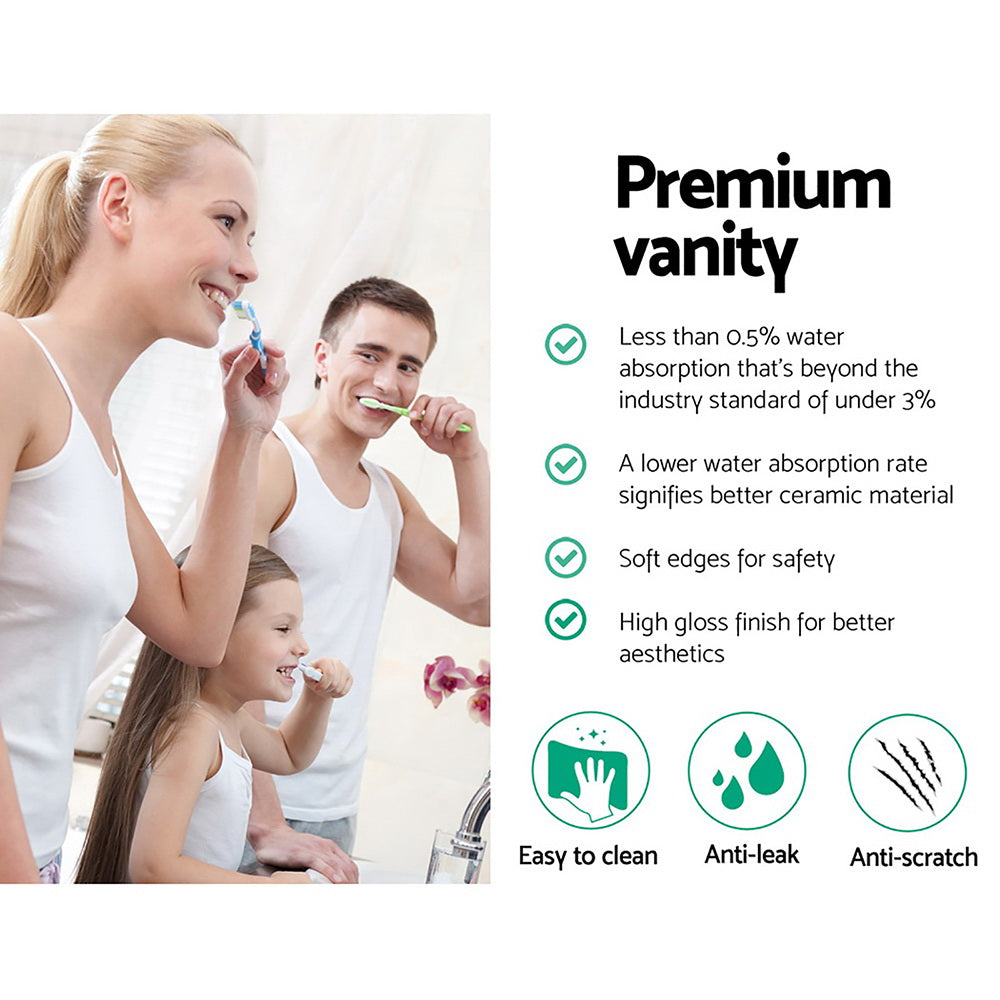 Cefito Bathroom Basin Ceramic Vanity Sink Hand Wash Bowl 48x37cm 4