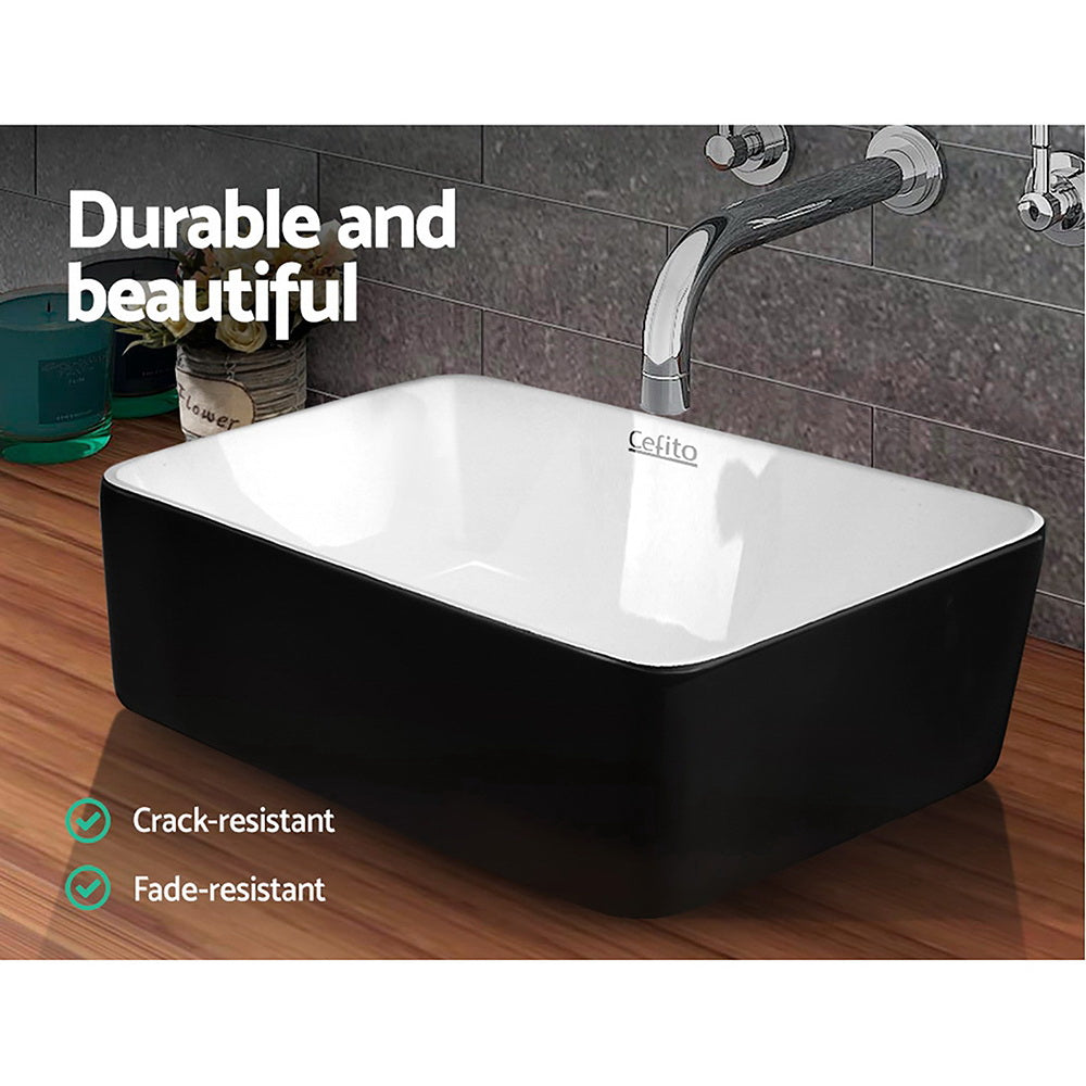Cefito Bathroom Basin Ceramic Vanity Sink Hand Wash Bowl 48x37cm 5