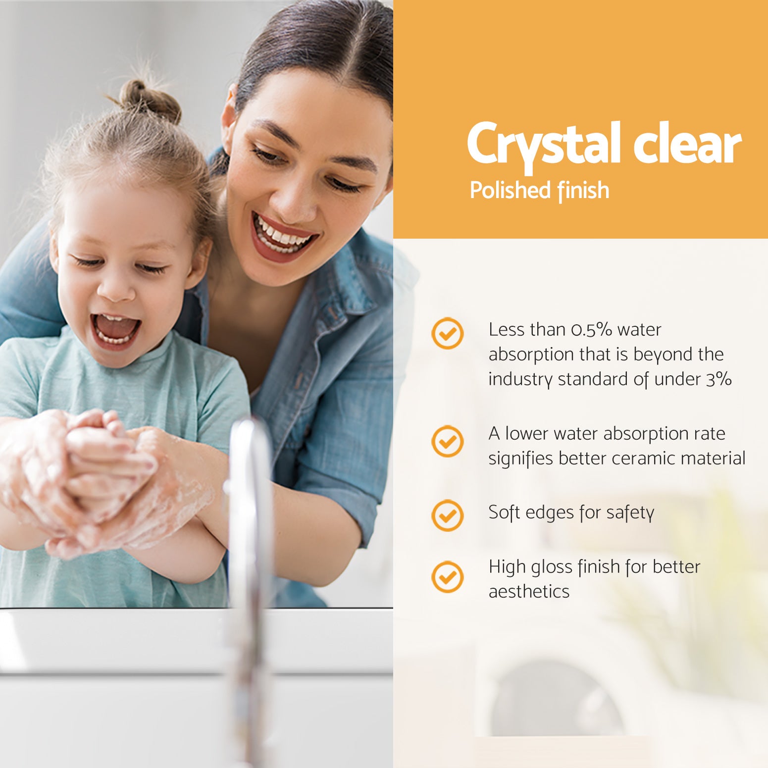 Cefito Bathroom Basin Ceramic Vanity Sink Hand Wash Bowl Above Counter 48x37cm 5